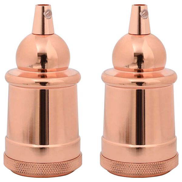 vidaXL Lamp Holders 2 pcs Rose Gold E27