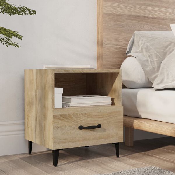 vidaXL Bedside Cabinet Sonoma Oak Engineered Wood