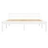 vidaXL Bed Frame without Mattress White Solid Pine Wood 140x200 cm