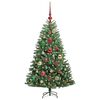 vidaXL Artificial Hinged Christmas Tree Green 120 cm PVC and Metal