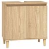 vidaXL 2 Piece Bathroom Furniture Set Sonoma Oak Engineered Wood