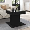 vidaXL Coffee Table with LED Black 50x50x45 cm Engineered Wood