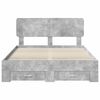 vidaXL Bed Frame Concrete Grey 140 x 190 cm Engineered Wood