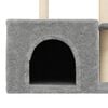 vidaXL Cat Tree with Sisal Scratching Posts Light Grey 110 cm