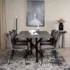 Venture Home Dining Chairs 2 pcs Limhamn Velvet Black and Grey