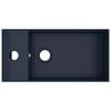 vidaXL Bathroom Sink with Overflow Ceramic Dark Blue