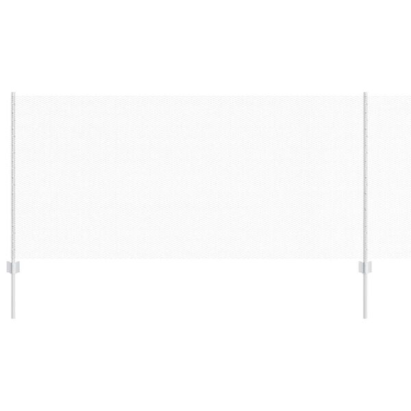 vidaXL Fence with Post Silver 1 x 100 m Steel