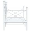 vidaXL Day Bed without Mattress White 90x190 cm Steel