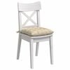vidaXL Seat Cushions 2 pcs Cream 40 x 40 x 6 cm Fabric