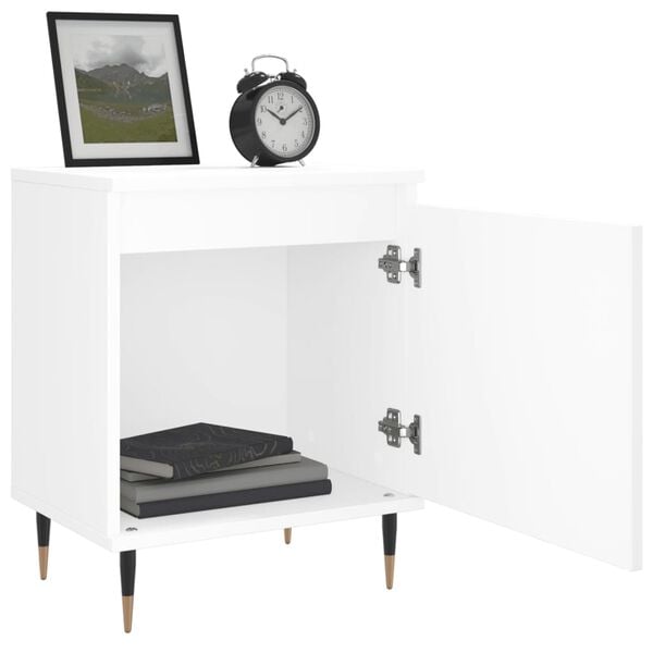 vidaXL Bedside Cabinets 2 pcs White 40x30x50 cm Engineered Wood