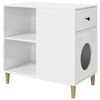 vidaXL Cat House Gloss White 72 x 42.5 x 70 cm Engineered Wood