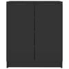 vidaXL Shoe Cabinet Black 59x35x70 cm Engineered Wood