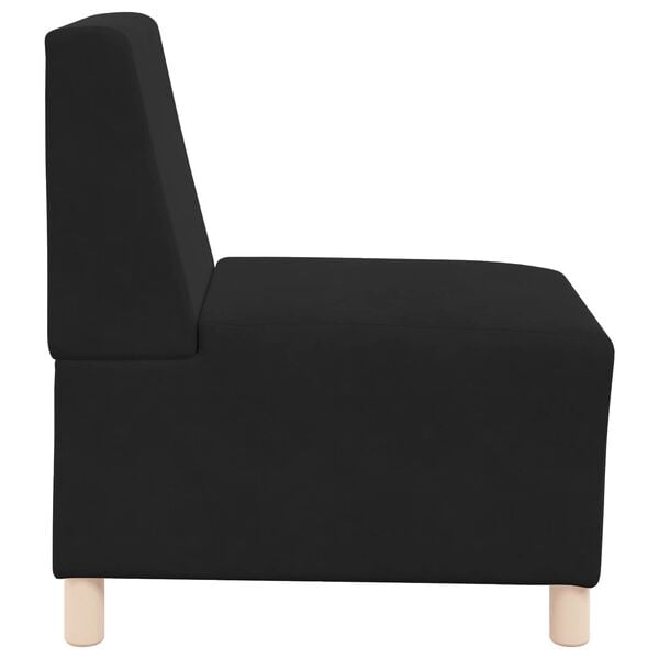 vidaXL Modular Sofa Unit Armless Black 55 x 74 x 82 cm Velvet