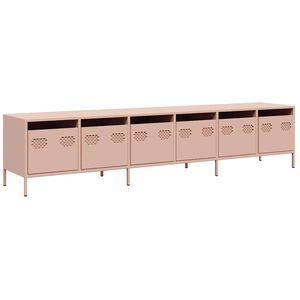 vidaXL TV Cabinet Pink 202x39x43,5 cm Cold-rolled Steel