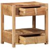 vidaXL Side Table with Drawer Brown 43 x 32 x 46 cm Solid Reclaim wood