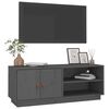 vidaXL TV Cabinet Grey 105x34x40 cm Solid Wood Pine
