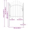 vidaXL Garden Gate Steel 1x1.75 m White