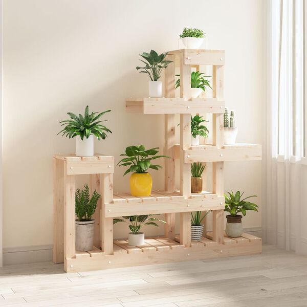 vidaXL Plant Stand 92x25x97 cm Solid Wood Pine