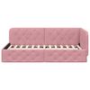 vidaXL Corner Bed Frame with Headboard Pink 90 x 190 cm Velvet