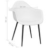 vidaXL Dining Chairs 6 pcs White PP