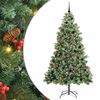 vidaXL Artificial Christmas Tree 300 LEDs Warm White PVC and Metal