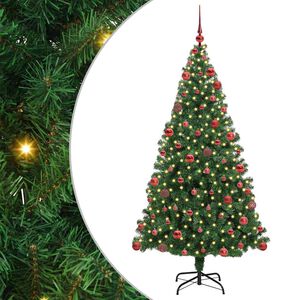 vidaXL Artificial Christmas Tree with 300 LEDs with Stand Green 180 cm