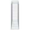 vidaXL Arched Gabion Baskets 30 pcs 200x50x160/180 cm Galvanised Iron
