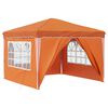vidaXL Pop-up Party Tent 288 x 288 x 245 cm Orange Oxford Fabric