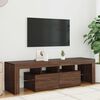 vidaXL TV Cabinet with LED Lights Brown Oak 140x36.5x40 cm