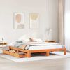 vidaXL Bed Frame without Mattress Wax Brown 200x200 cm Solid Wood Pine