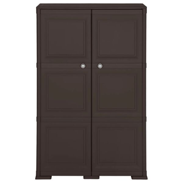 vidaXL Plastic Cabinet 79x43x125 cm Wood Design Brown