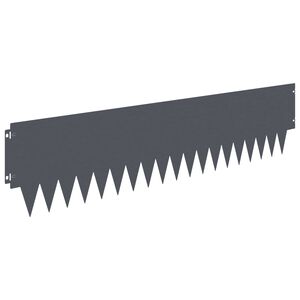 vidaXL Lawn Edging 20 pcs 103 x 25 cm Steel Anthracite