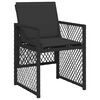 vidaXL Garden Dining Set 5 pcs Black Poly Rattan