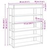 vidaXL Shoe Rack Sonoma Oak 80x30x98 cm Engineered Wood