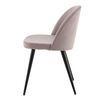 Venture Home Dining Chairs 2 pcs Velvet Corduroy Black and Dusty Pink