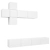 vidaXL 7 Piece TV Cabinet Set White Engineered Wood