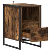 vidaXL Bedside Table Smoke Oak 39.5 x 30 x 50 cm Engineered Wood