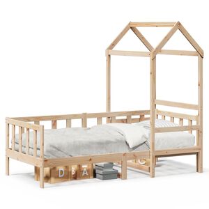 vidaXL Day Bed with Roof without Mattress 80x200 cm Solid Wood