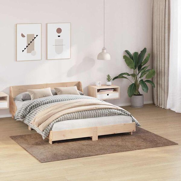 vidaXL Anti-slip Shaggy Rug Brown 140 x 200 cm PP