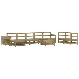 vidaXL 10 Piece Garden Sofa Set Impregnated Wood Pine