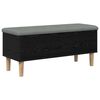 vidaXL Storage Bench with Cushion Black Oak 102 x 42 x 46 cm