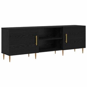 vidaXL TV Cabinet Black oak 150 x 30 x 50 cm Engineered wood