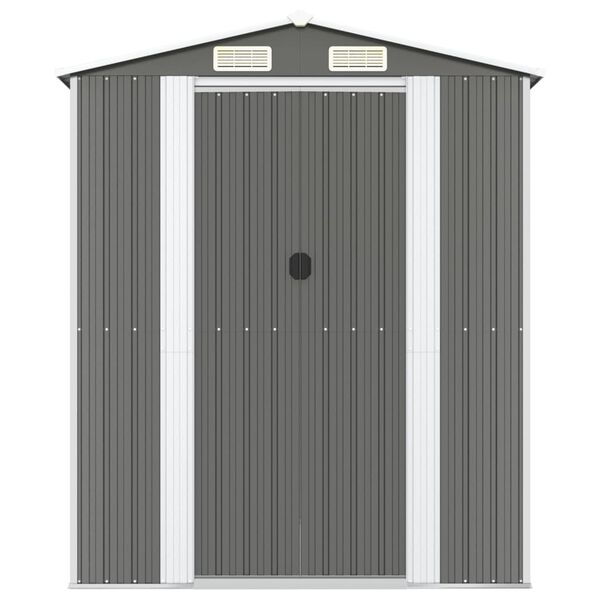 vidaXL Garden Shed Light Grey 192x523x223 cm Galvanised Steel