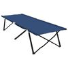 vidaXL Folding Camping Bed Folding Manual 2 pcs Blue 206 x 76 x 74 cm