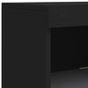 vidaXL Sideboard with LED Lights Black 202x37x100 cm