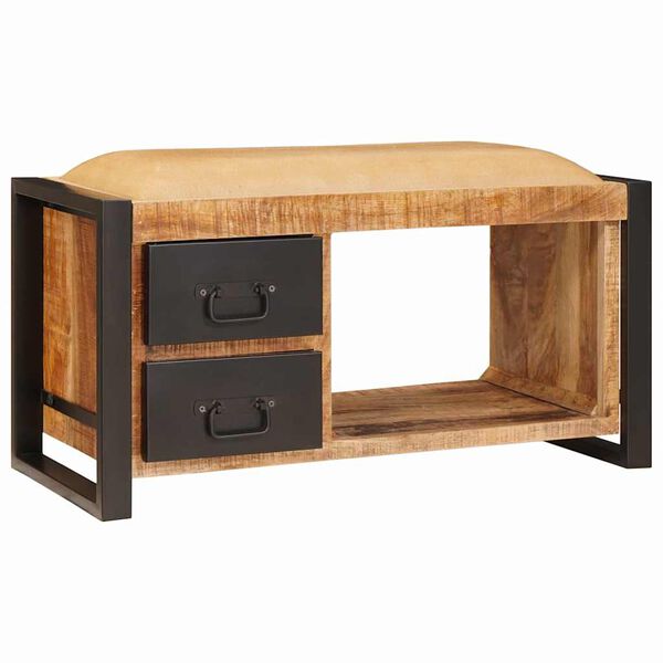 vidaXL Storage Bench Brown 80 x 35 x 40 cm Solid Mango wood