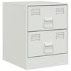 vidaXL Bedside Cabinets 2 pcs White 34.5x39x44 cm Steel