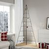vidaXL Metal Christmas Tree for Decoration Black 210 cm