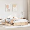 vidaXL Bed Frame without Mattress 140x190 cm Solid Wood Pine