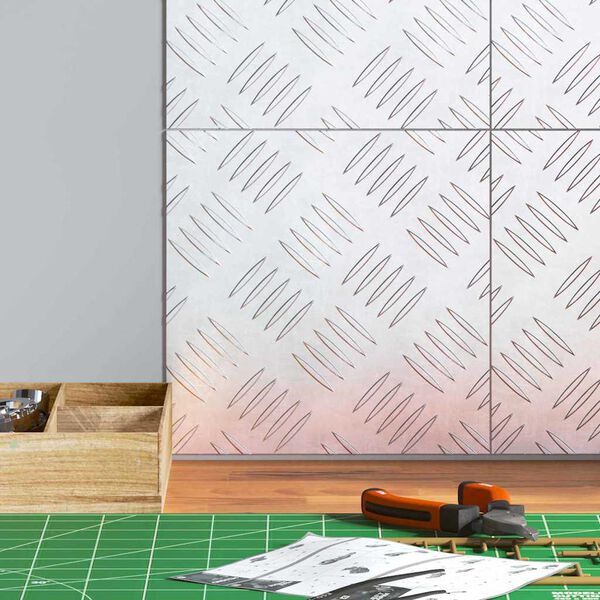 vidaXL Stair Tread Square 4 pcs Silver 20 x 20 cm Aluminium